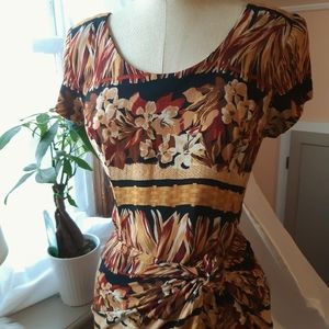 Rare Vintage 1990's Wrap Maxi Dress W/ Side Slit